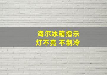 海尔冰箱指示灯不亮 不制冷